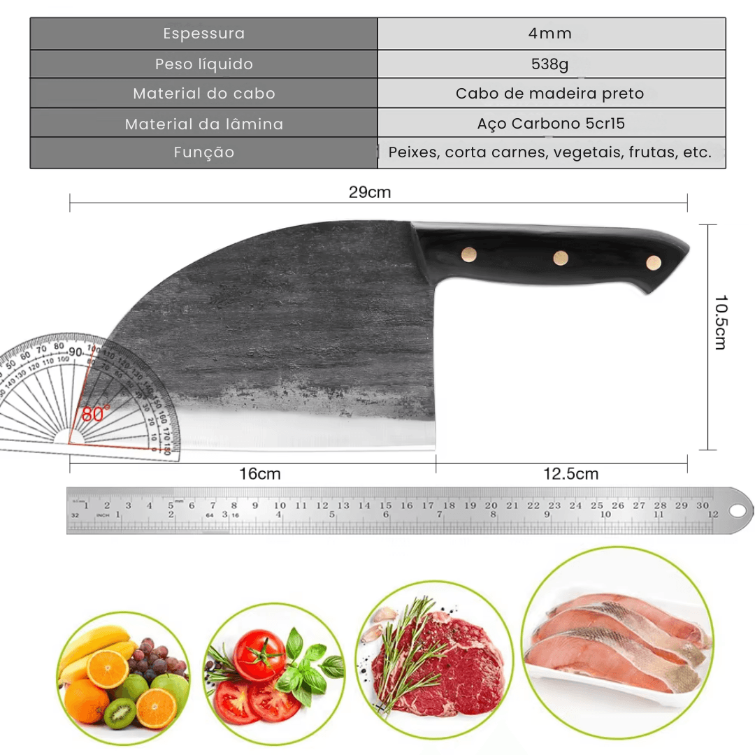 Cutelo Santoku Forjado à Mão XITUO Premium