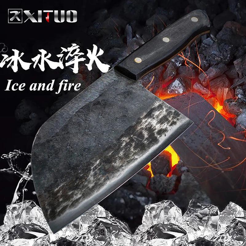 Cutelo Santoku Forjado à Mão XITUO Premium