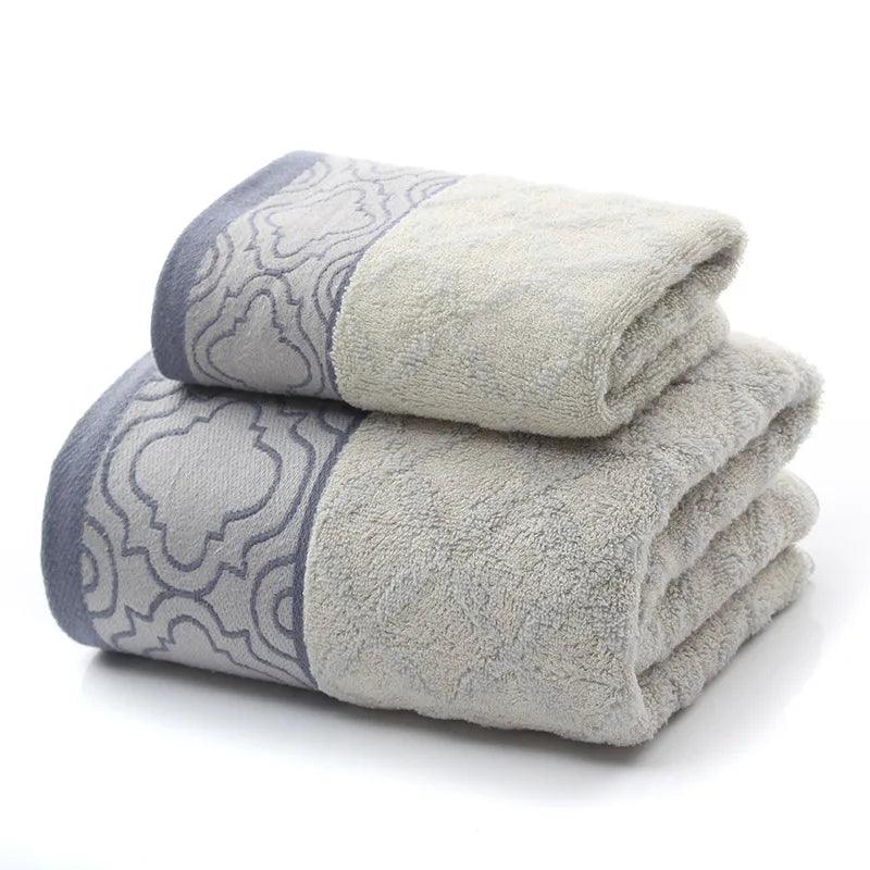 Conjunto Luxuoso de Toalhas Jacquard 100% Algodão