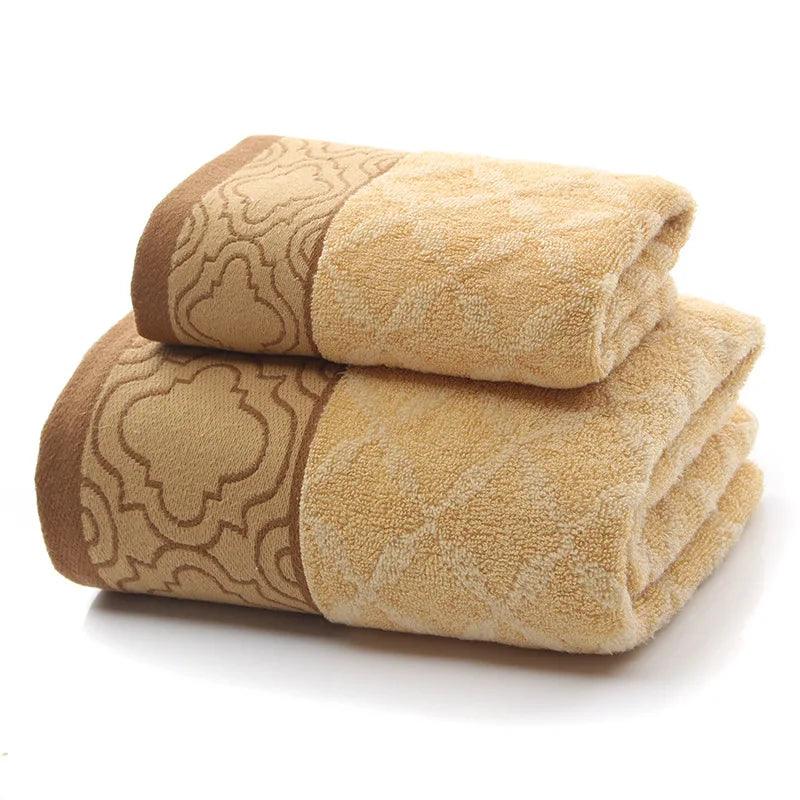 Conjunto Luxuoso de Toalhas Jacquard 100% Algodão